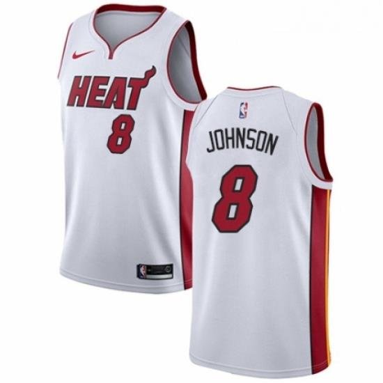 Womens Nike Miami Heat 8 Tyler Johnson Authentic NBA Jersey Association Edition