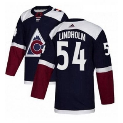 Youth Adidas Colorado Avalanche 54 Anton Lindholm Authentic Navy Blue Alternate NHL Jersey