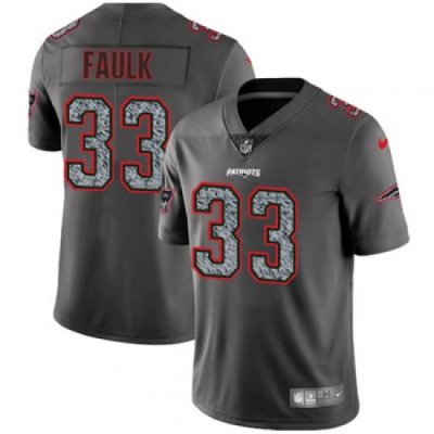 Nike Patriots #33 Kevin Faulk Gray Static Mens NFL Vapor Untouchable Game Jersey