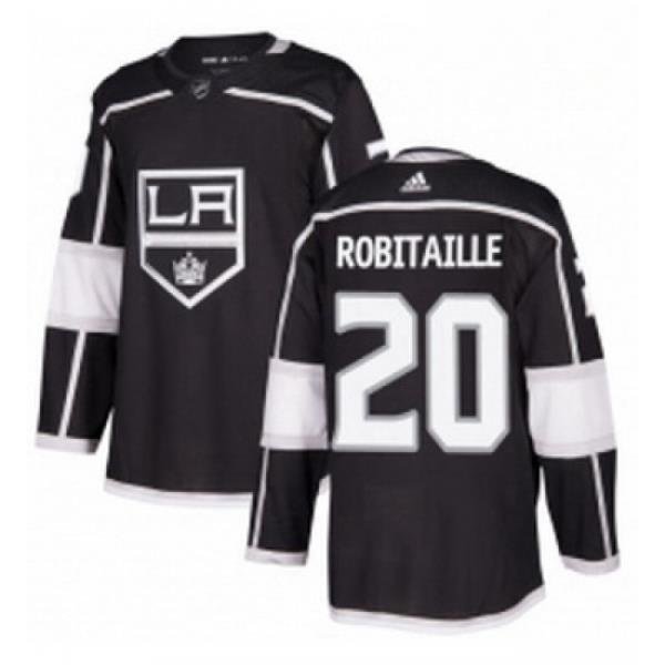 Youth Adidas Los Angeles Kings 20 Luc Robitaille Authentic Black Home NHL Jersey