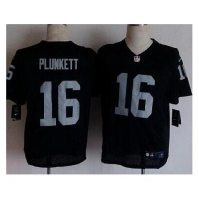 Nike Oakland Raiders 16 Jim Plunkett Black Elite NFL Jersey