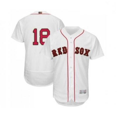 Mens Boston Red Sox 18 Mitch Moreland White 2019 Gold Program Flex Base Authentic Collection Baseball Jersey