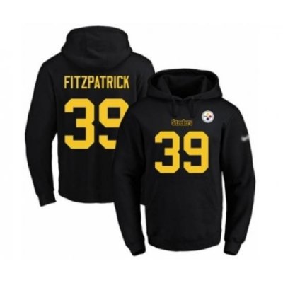 Football Mens Pittsburgh Steelers 39 Minkah Fitzpatrick BlackGold No Name Number Pullover Hoodie