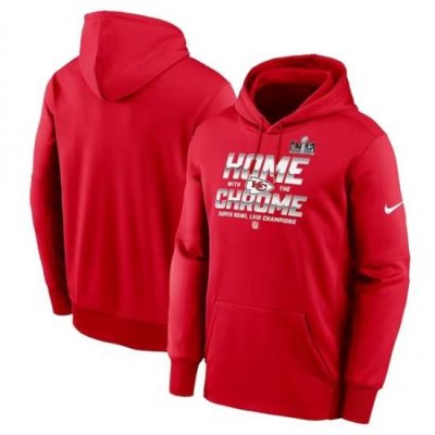 Men Kansas City Chiefs Red Super Bowl LVIII Champions Parade Therma Performance Pullover Hoodie