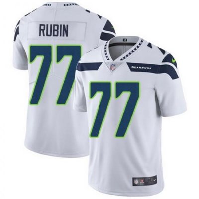 Nike Seahawks #77 Ahtyba Rubin White Mens Stitched NFL Vapor Untouchable Limited Jersey