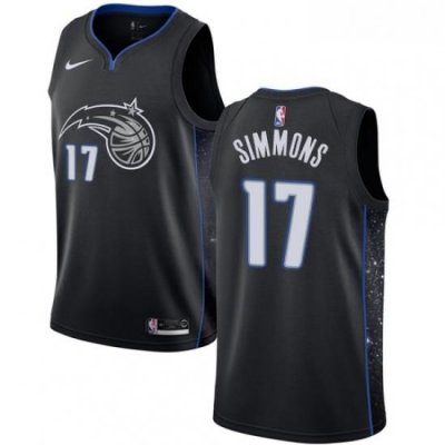 Womens Nike Orlando Magic 17 Jonathon Simmons Swingman Black NBA Jersey City Edition