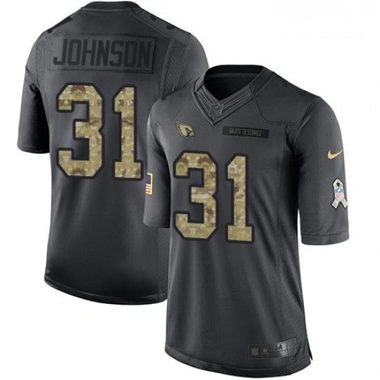 Youth Nike Arizona Cardinals 31 David Johnson Limited Black 2016 Salute to Service NFL Jersey