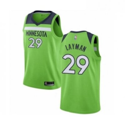 Womens Minnesota Timberwolves 29 Jake Layman Swingman Green Basketball Jersey Statement Edition