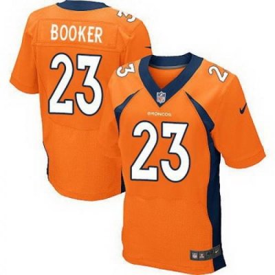 Nike Broncos #23 Devontae Booker Orange Team Color Mens Stitched NFL New Elite Jersey