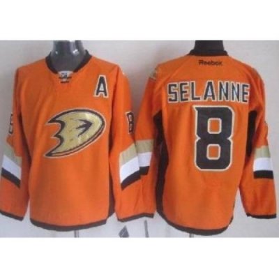 Anaheim Ducks 8 Teemu Selanne Orange 2014 Stadium Series Jersey