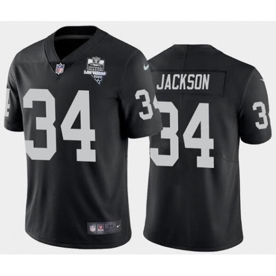 Men's Oakland Raiders Black #34 Bo Jackson 2020 Inaugural Season Vapor Limited Stitched NFL Jersey