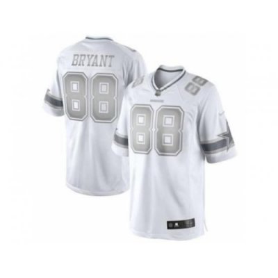 Nike Dallas CoWboys 88 Dez Bryant White Limited Platinum NFL Jersey