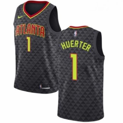 Youth Nike Atlanta Hawks 1 Kevin Huerter Swingman Black NBA Jersey Icon Edition