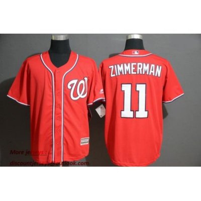 Nationals 11 Ryan Zimmerman Red Cool Base Jersey