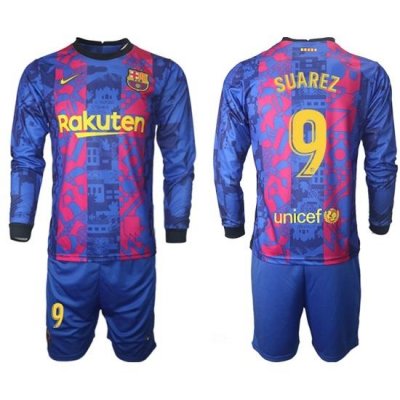 Men Barcelona Long Sleeve Soccer Jerseys 515