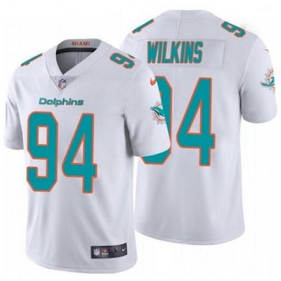 Nike Dolphins 94 Christian Wilkins White Vapor Untouchable Limited Jersey