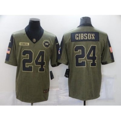 Men's San Francisco 49ers #24 Team Antonio Gibson Nike Olive 2021 Salute To Service Limited Player Jersey