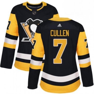 Womens Adidas Pittsburgh Penguins 7 Matt Cullen Authentic Black Home NHL Jersey