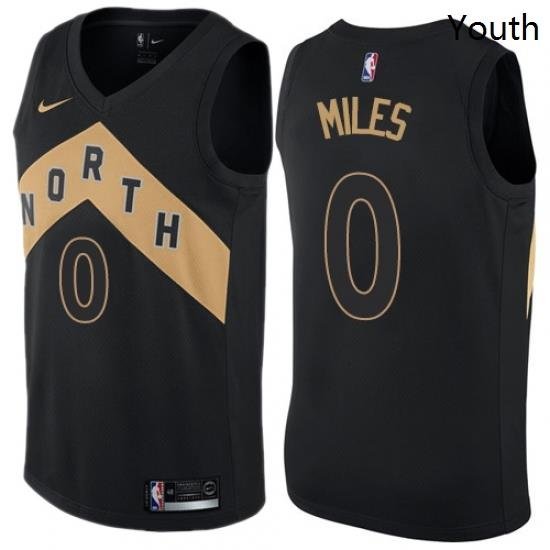 Youth Nike Toronto Raptors 0 CJ Miles Swingman Black NBA Jersey City Edition