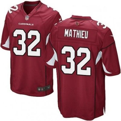 Men Nike Arizona Cardinals 32 Tyrann Mathieu Game Red Team Color NFL Jersey