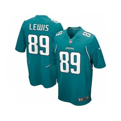 Nike Jacksonville Jaguars 89 Marcedes LeWis Game Green NFL Jersey