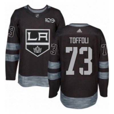 Mens Adidas Los Angeles Kings 73 Tyler Toffoli Premier Black 1917 2017 100th Anniversary NHL Jersey