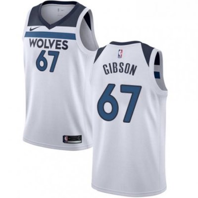 Womens Nike Minnesota Timberwolves 67 Taj Gibson Swingman White NBA Jersey Association Edition