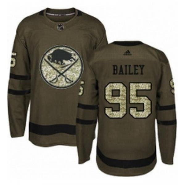 Youth Adidas Buffalo Sabres 95 Justin Bailey Premier Green Salute to Service NHL Jersey