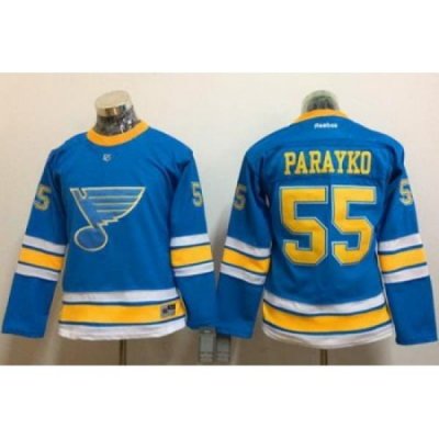 Blues #55 Colton Parayko Light Blue 2017 Winter Classic Womens Stitched NHL Jersey