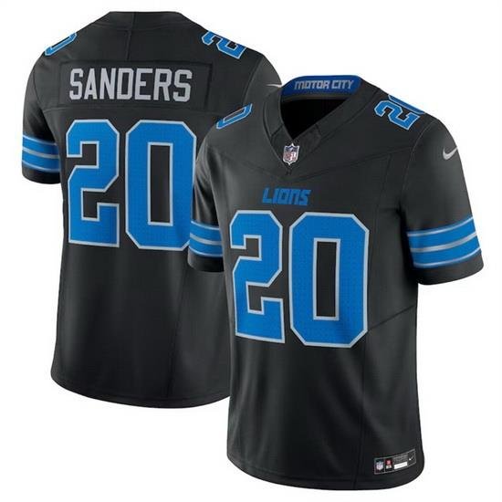 Men Detroit Lions 20 Barry Sanders Black 2024 F U S E  2nd Alternate Vapor Limited Stitched Jersey