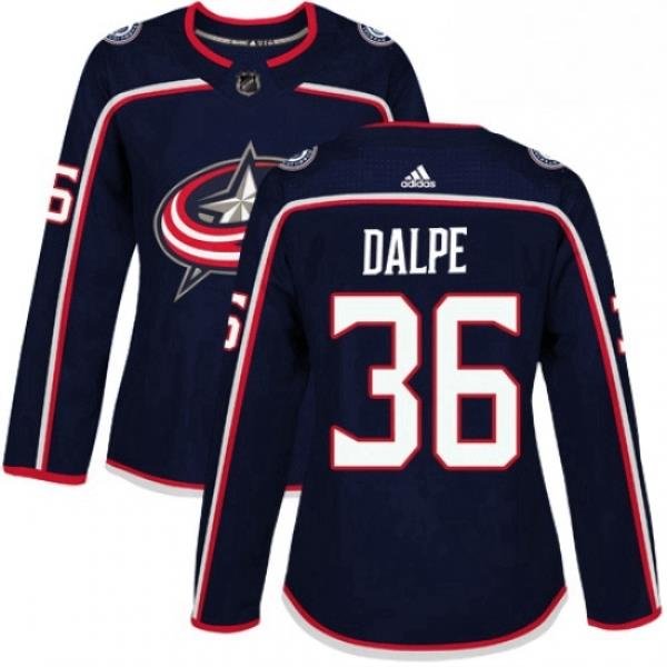 Womens Adidas Columbus Blue Jackets 36 Zac Dalpe Authentic Navy Blue Home NHL Jersey