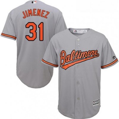 Youth Majestic Baltimore Orioles 31 Ubaldo Jimenez Authentic Grey Road Cool Base MLB Jersey