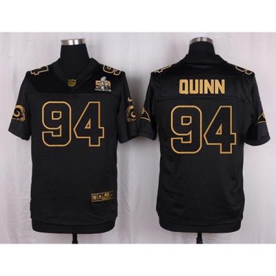 Nike Rams #94 Robert Quinn Black Mens Stitched NFL Elite Pro Line Gold Collection Jersey