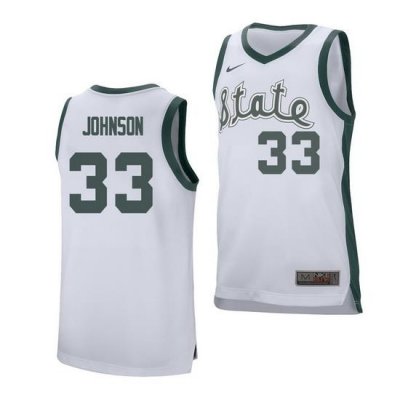 Michigan State Spartans Magic Johnson White College Basketball Men'S Jersey