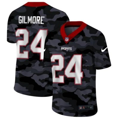 New England Patriots 24 Stephon Gilmore Men Nike 2020 Black CAMO Vapor Untouchable Limited Stitched NFL Jersey