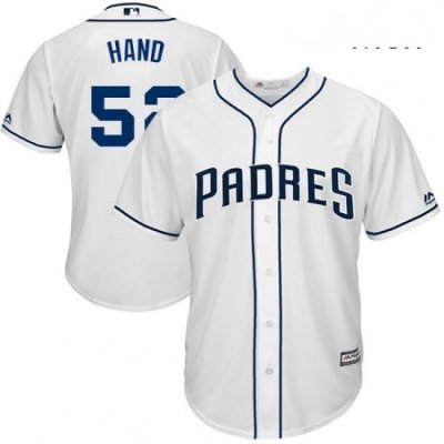 Mens Majestic San Diego Padres 52 Brad Hand Replica White Home Cool Base MLB Jersey