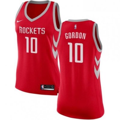 Womens Nike Houston Rockets 10 Eric Gordon Swingman Red Road NBA Jersey Icon Edition