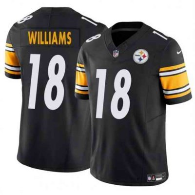 Men Pittsburgh Steelers 18 Mike Williams Black 2024 F U S E  Vapor Untouchable Limited Stitched Jersey