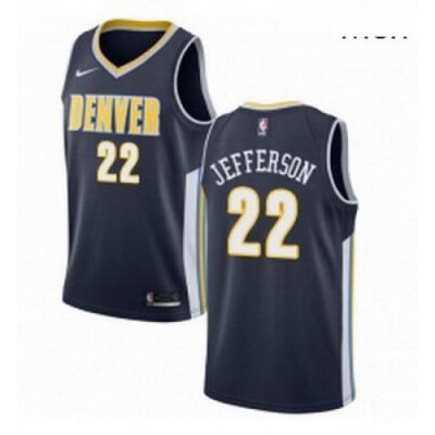 Mens Nike Denver Nuggets 22 Richard Jefferson Swingman Navy Blue Road NBA Jersey Icon Edition