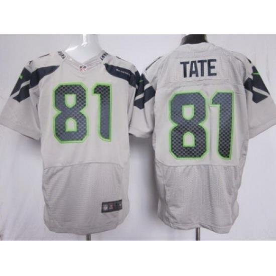 Nike Seattle Seahawks 81 Golden Tate Grey Elite NFL Jersey