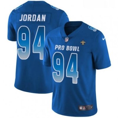 Womens Nike NeW Orleans Saints 94 Cameron Jordan Limited Royal Blue 2018 Pro BoWl NFL Jersey