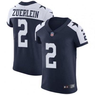 Nike Dallas Cowboys 2 Greg Zuerlein Navy Blue Thanksgiving Men Stitched NFL Vapor Untouchable Throwback Elite Jersey