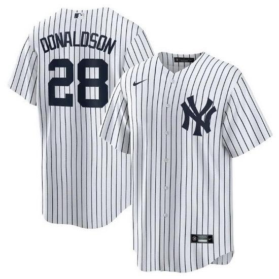 Men NeW York Yankees 28 Josh Donaldson White Cool Base Stitched Baseball jersey