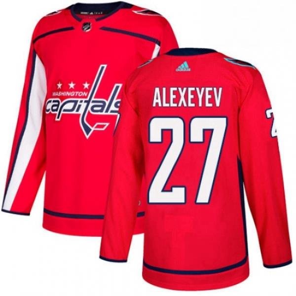 Youth Adidas Washington Capitals 27 Alexander Alexeyev Authentic Red Home NHL Jerse