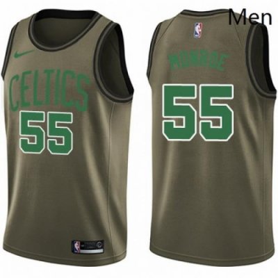 Mens Nike Boston Celtics 55 Greg Monroe Swingman Green Salute to Service NBA Jersey