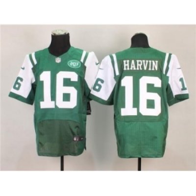 Nike New York Jets 16 Percy Harvin Green Elite NFL Jersey