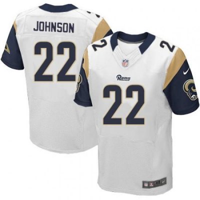 Nike Rams #22 Trumaine Johnson White Mens Stitched NFL Elite Jersey