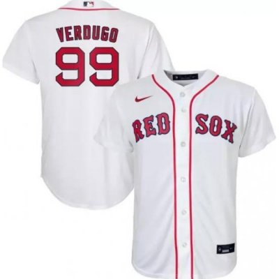 Men Nike Boston Red Sox Alex Verdugo #99 Cool Base White Jersey