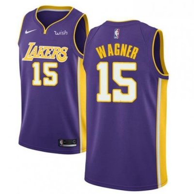 Womens Nike Los Angeles Lakers 15 Moritz Wagner Authentic Purple NBA Jersey Statement Edition