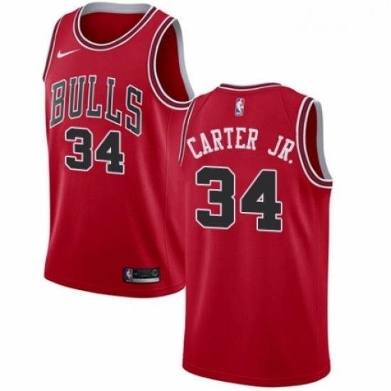 Youth Nike Chicago Bulls 34 Wendell Carter Jr Swingman Red NBA Jersey Icon Edition